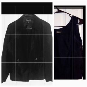 2Pc Black Blazer & black Tank Set Womens Size8